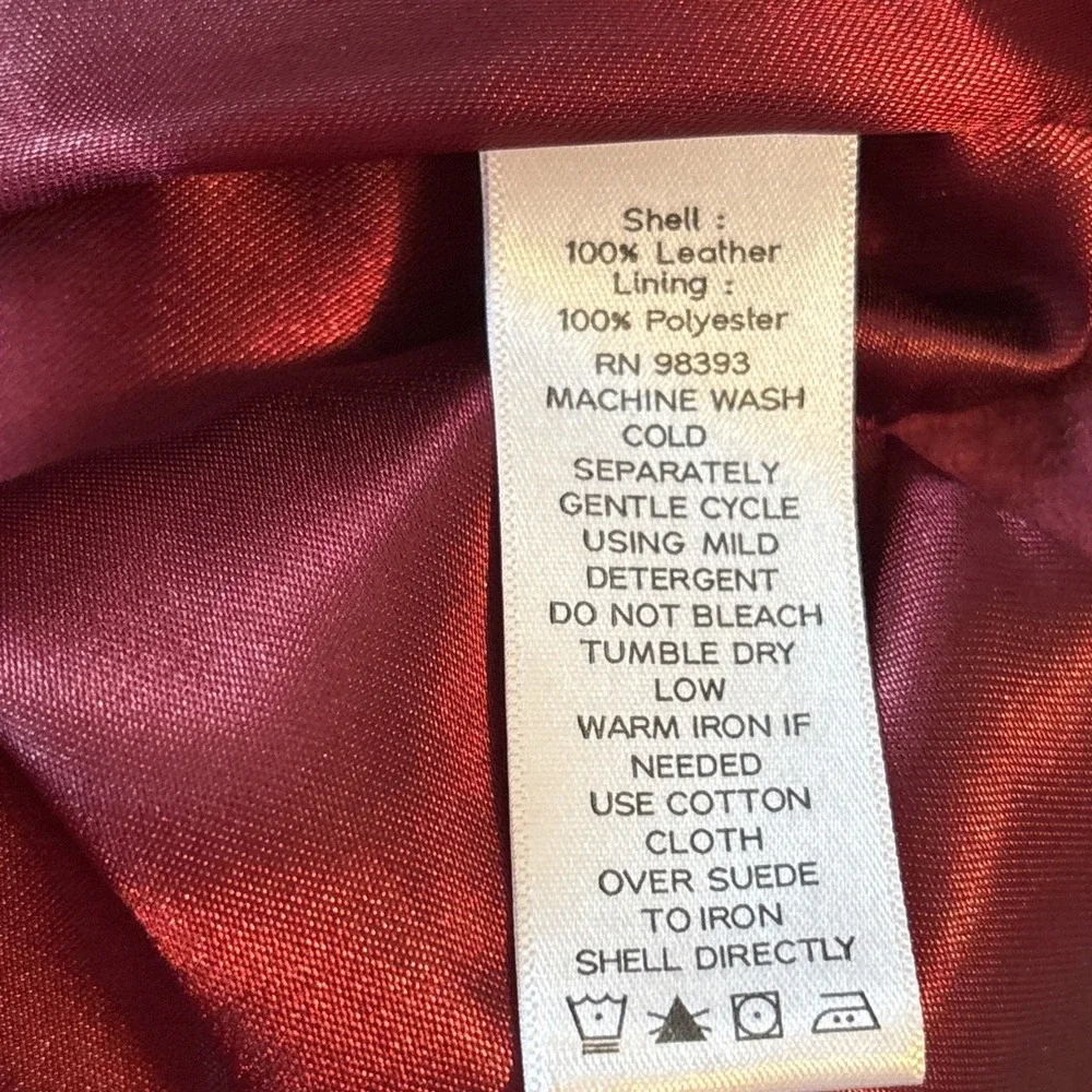 Dennis Basso Suede Vest Womens Sz 1X Plus Genuine Leather Wine Burgundy Full Zip